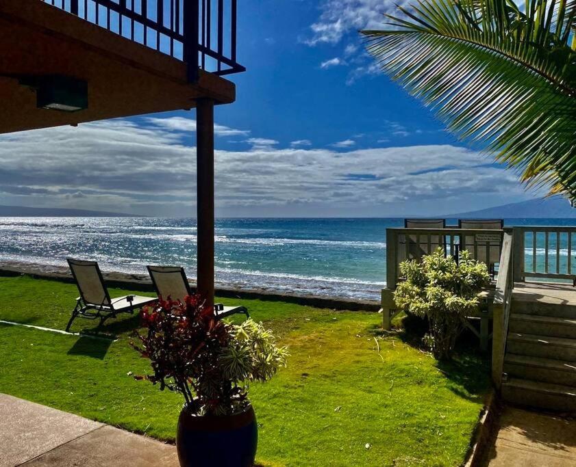 Ferienwohnung Oceanfront With Aircon-Hear The Waves-Amazing Views-Wifi Lāhainā Exterior foto